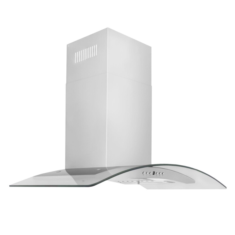 Convertible Vent Wall Mount Range Hood & Glass (KN4) - 36 Inch KN436