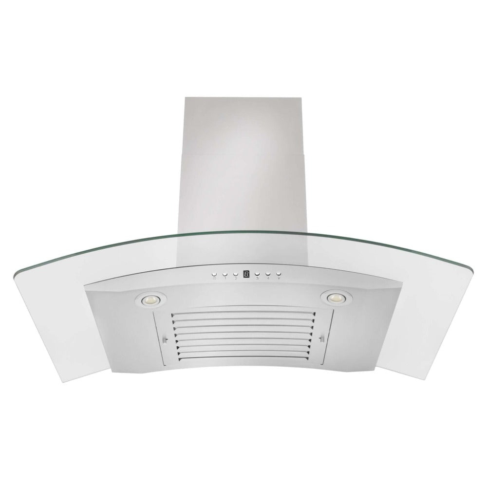 36 In. Convertible Vent Wall Mount Range Hood In Stainless Steel And Glass KN436