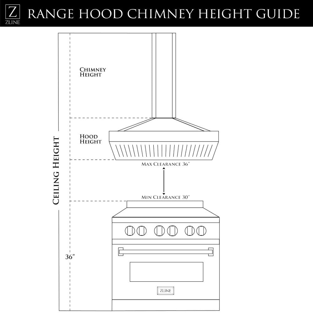 36 In. Convertible Vent Wall Mount Range Hood In Stainless Steel And Glass KN436