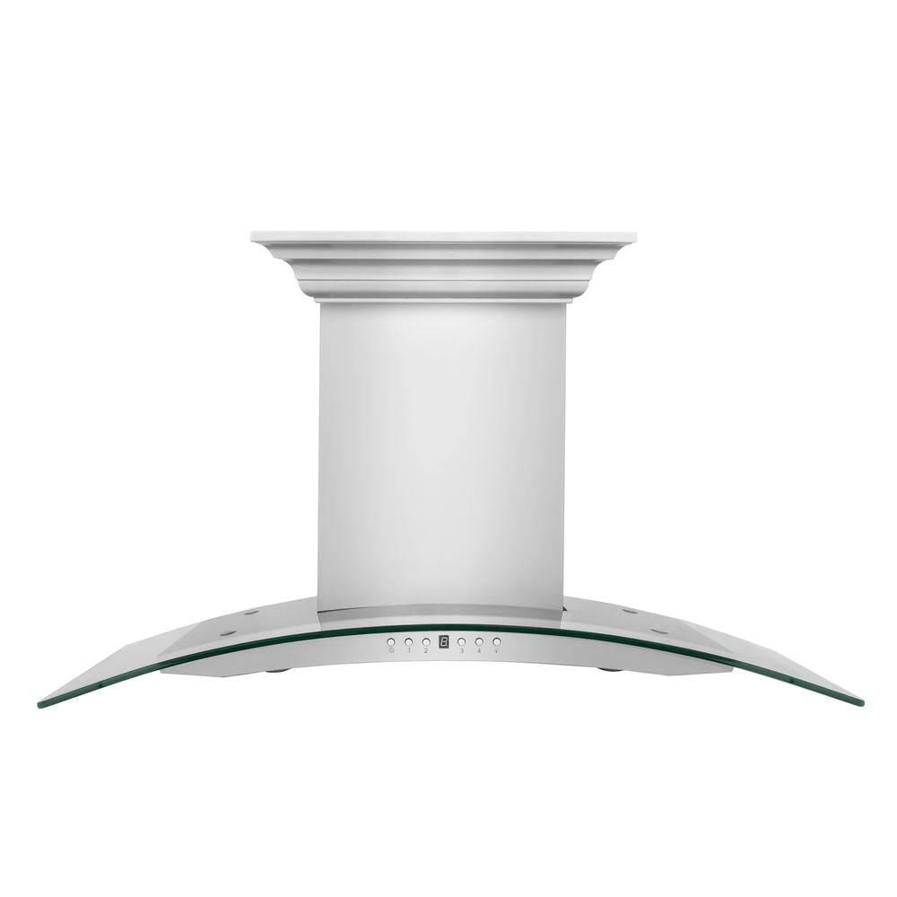 30 In. Crownsound™ Ducted Vent Wall Mount Range Hood In Stainless Steel And Glass With Built-in Bluetooth Speakers KN4CRNBT30