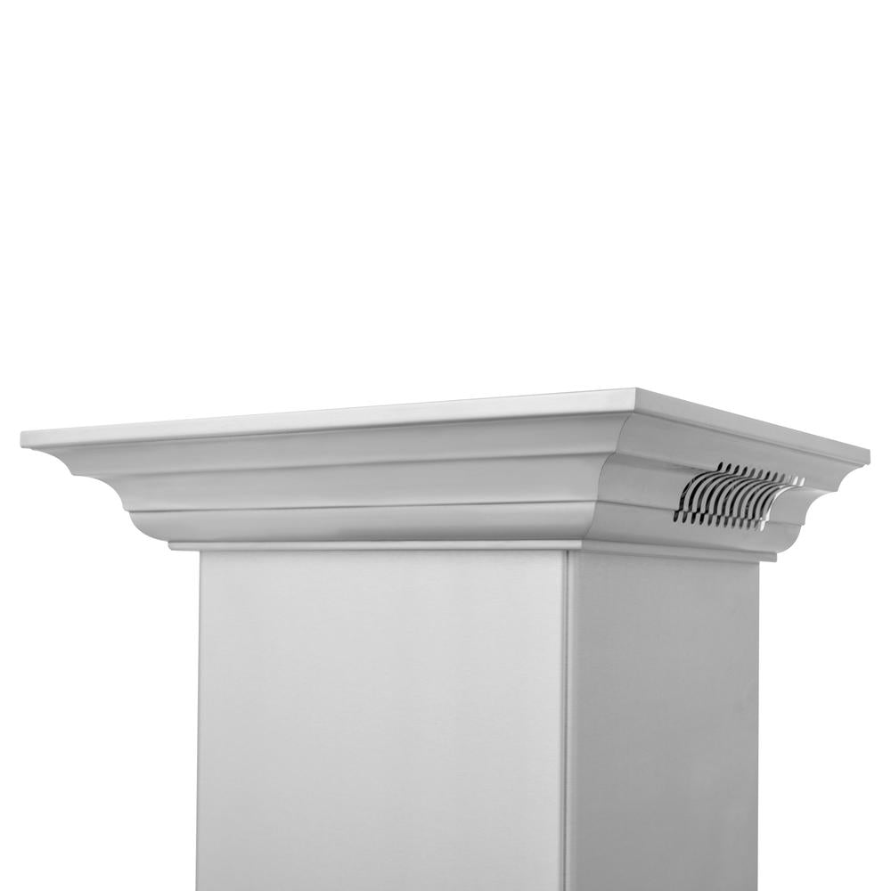 48 In. Crownsound™ Ducted Vent Wall Mount Range Hood In Stainless Steel And Glass With Built-in Bluetooth Speakers KN4CRNBT48