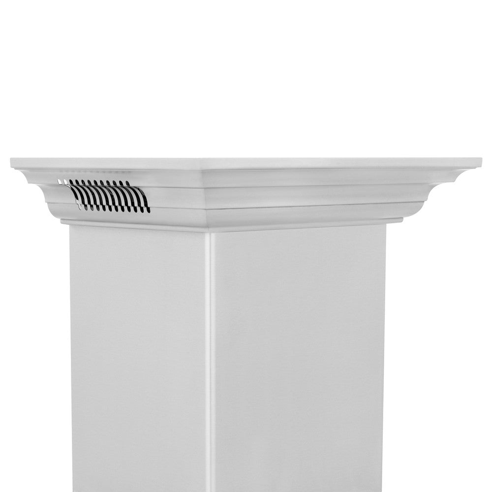 48 In. Crownsound™ Ducted Vent Wall Mount Range Hood In Stainless Steel And Glass With Built-in Bluetooth Speakers KN4CRNBT48