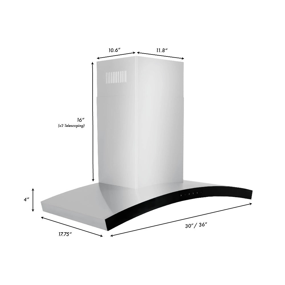 30 In. Convertible Vent Wall Mount Range Hood In Stainless Steel KN630