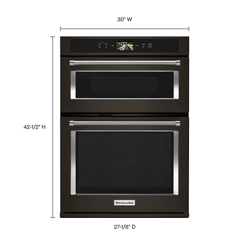 Smart Oven+ 30" Combination Oven with Powered Attachments and PrintShield™ Finish KOCE900HBS