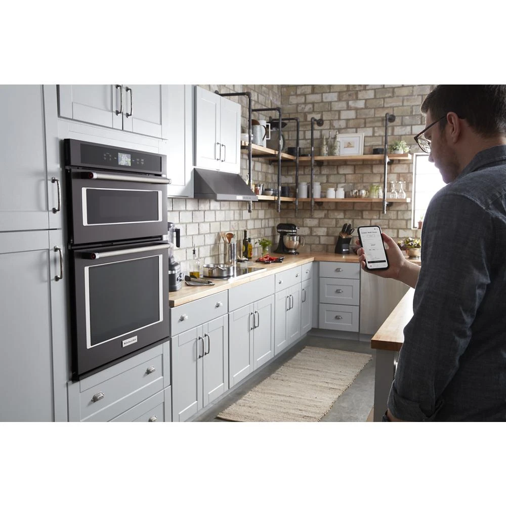 Smart Oven+ 30" Combination Oven with Powered Attachments and PrintShield™ Finish KOCE900HBS