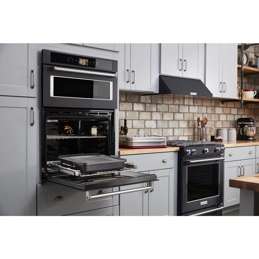 Smart Oven+ 30" Combination Oven with Powered Attachments and PrintShield™ Finish KOCE900HBS