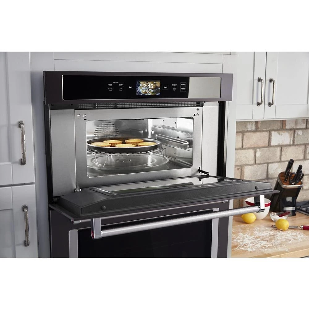 Smart Oven+ 30" Combination Oven with Powered Attachments and PrintShield™ Finish KOCE900HBS