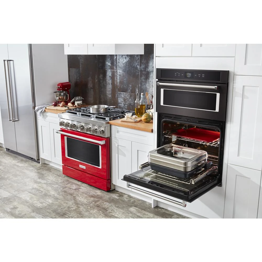 Smart Oven+ 30" Combination Oven with Powered Attachments and PrintShield™ Finish KOCE900HBS