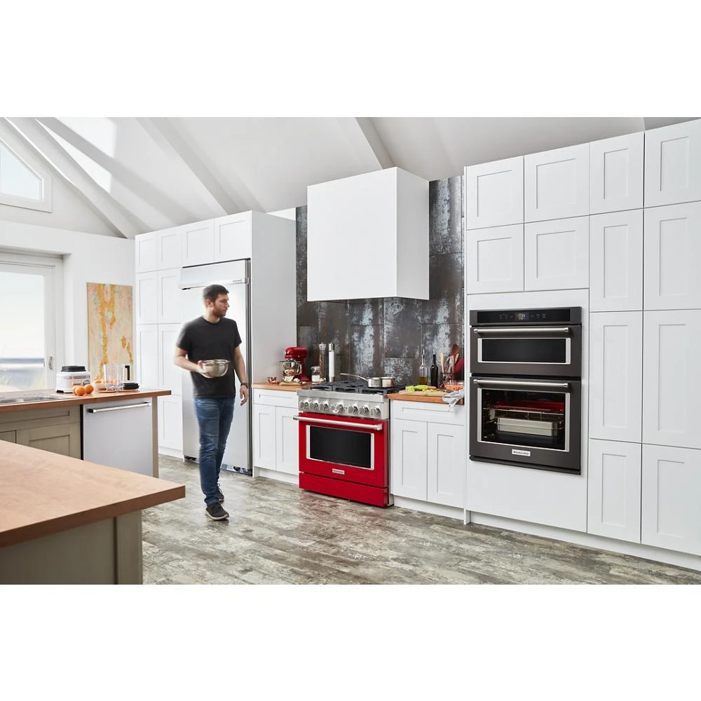 Smart Oven+ 30" Combination Oven with Powered Attachments and PrintShield™ Finish KOCE900HBS