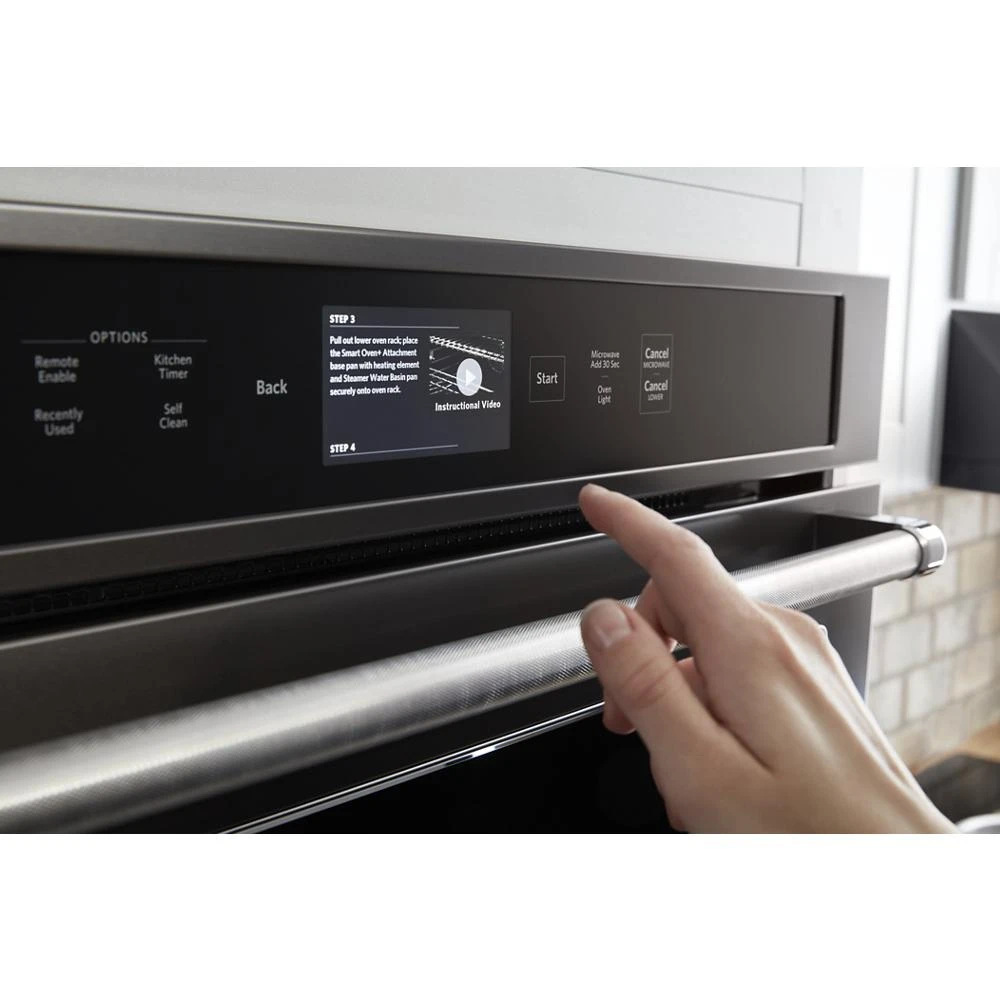 Smart Oven+ 30" Combination Oven with Powered Attachments and PrintShield™ Finish KOCE900HBS