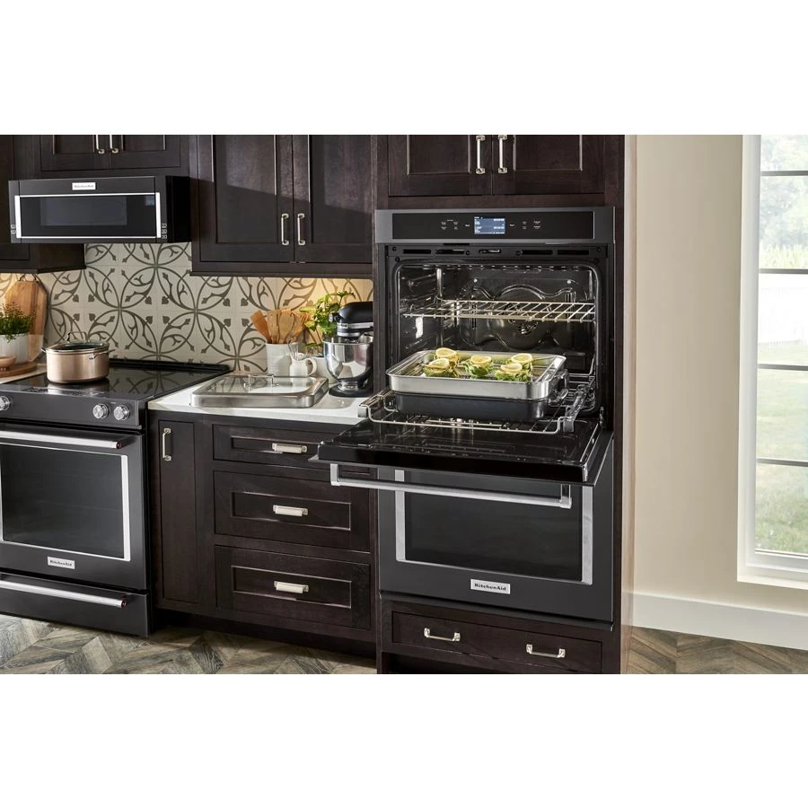 Smart Oven+ 30" Double Oven With Powered Attachments And Printshield™ Finish KODE900HBS, product image 5 of 13