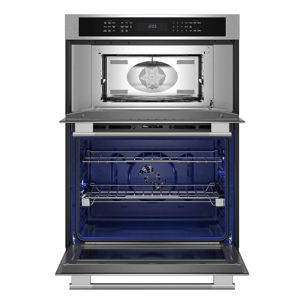 30-inch Electric Combo Wall Oven with No Preheat Air Fry Mode - PrintShield™ Finish view 4