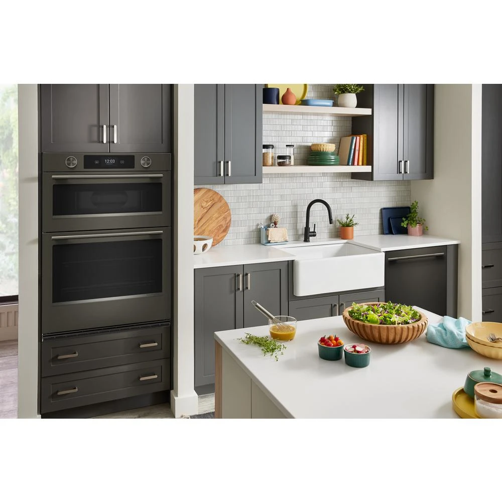 30-inch Smart Electric Combo Wall Oven with Assisted Cooking Modes - Black Ore view 7