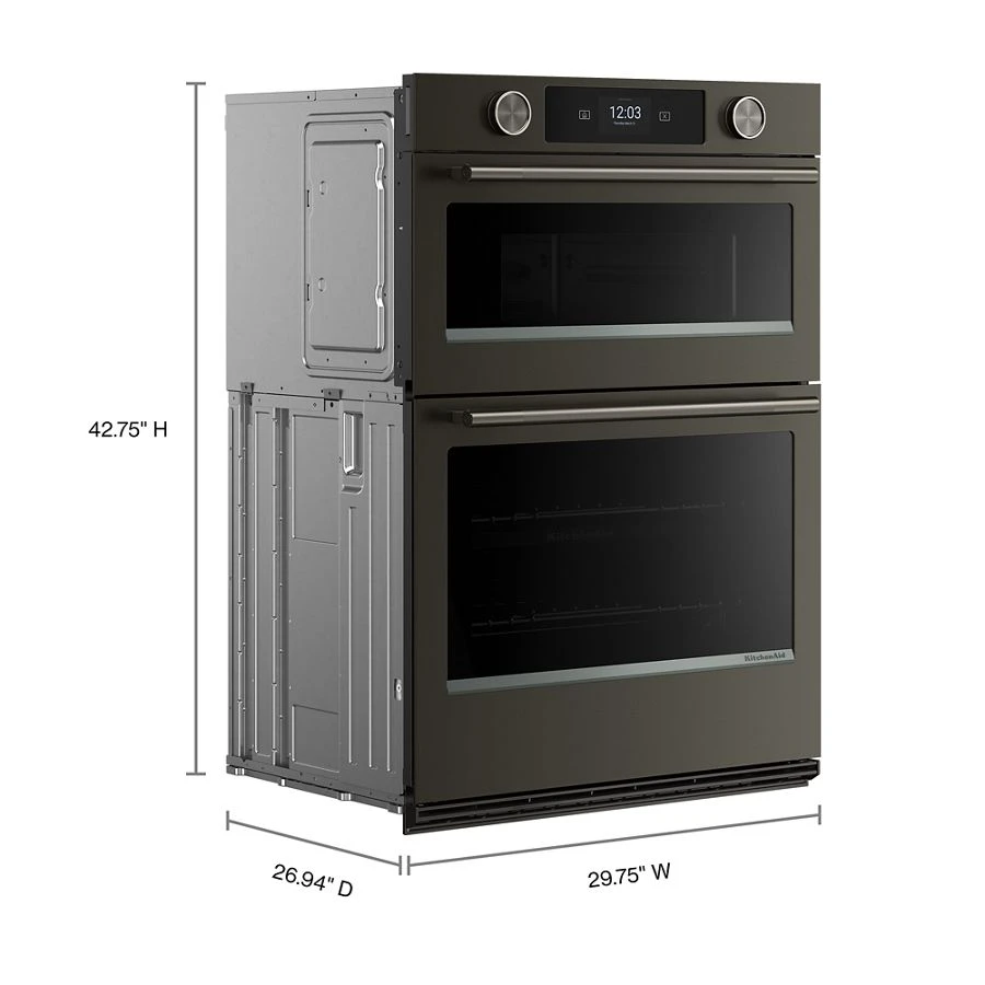 30-inch Smart Electric Combo Wall Oven With Assisted Cooking Modes - Black Ore KOEC730SBE