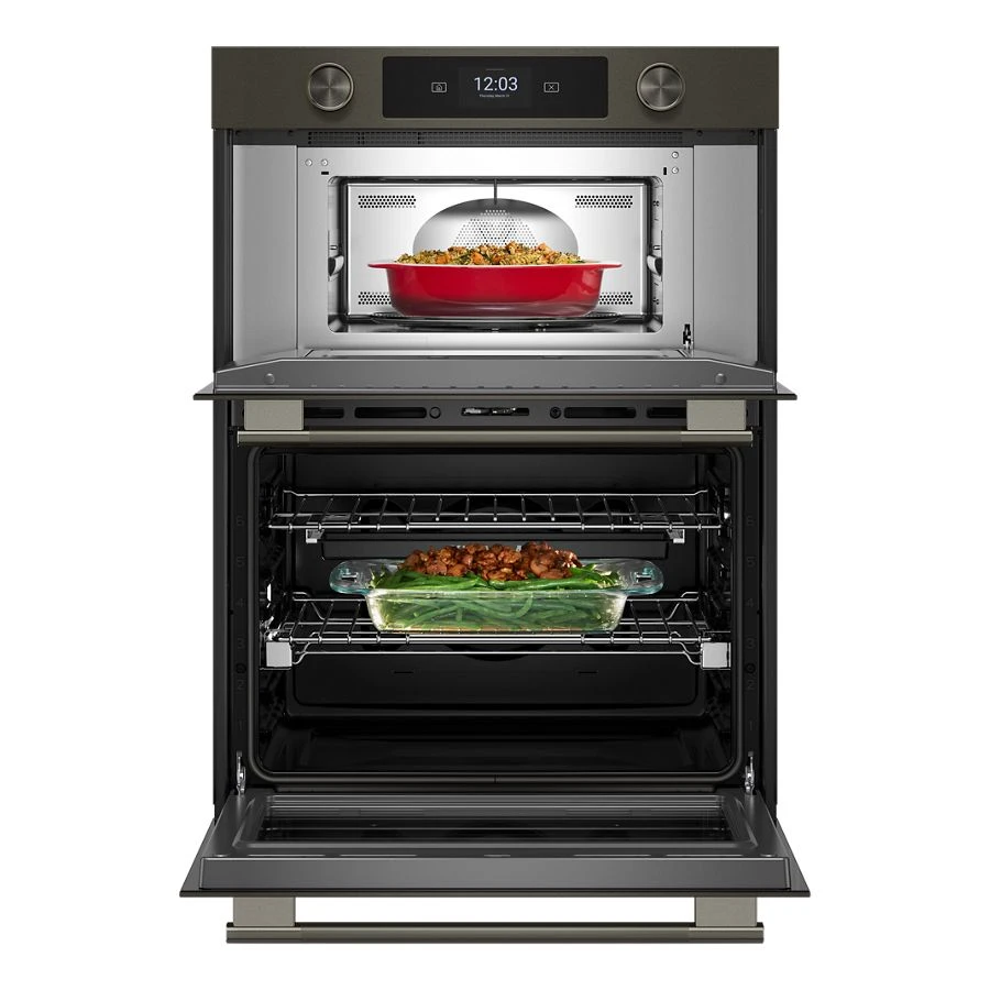 30-inch Smart Electric Combo Wall Oven With Assisted Cooking Modes - Black Ore KOEC730SBE