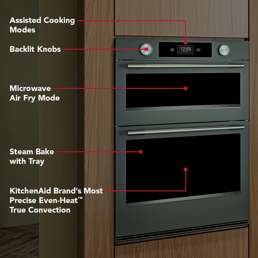 30-inch Smart Electric Combo Wall Oven With Assisted Cooking Modes - Juniper KOEC730SJP