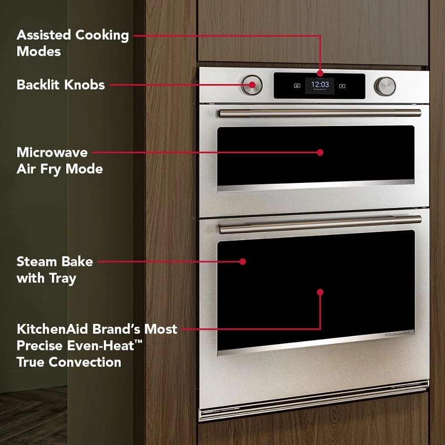 30-inch Smart Electric Combo Wall Oven With Assisted Cooking Modes - Printshield™ Finish KOEC730SPS