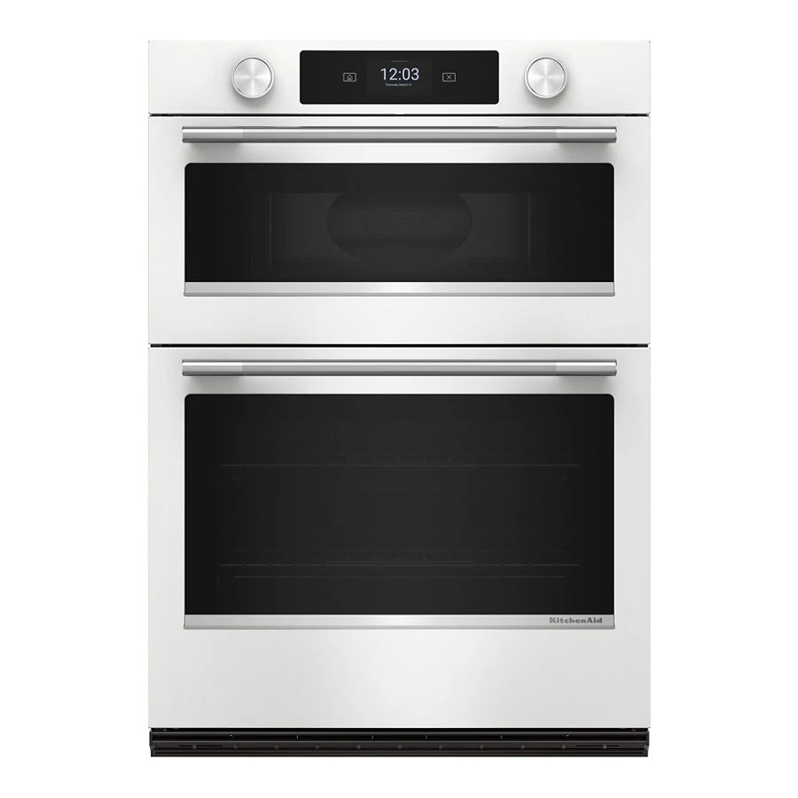 30-inch Smart Electric Combo Wall Oven With Assisted Cooking Modes - White KOEC730SWH