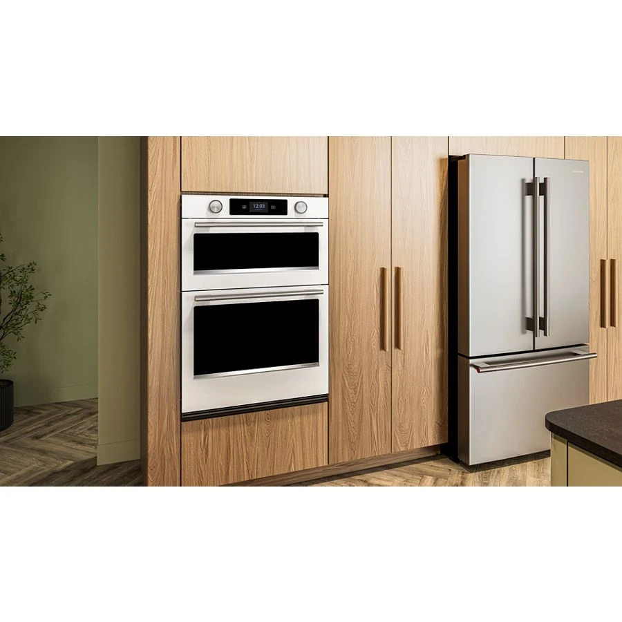 30-inch Smart Electric Combo Wall Oven With Assisted Cooking Modes - White KOEC730SWH