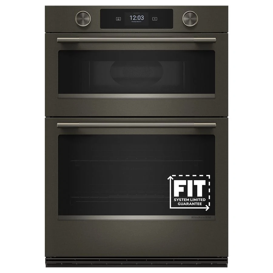 30-inch Smart Electric Combo Wall Oven With Intelligent Cooking Camera - Black Ore KOEC930SBE