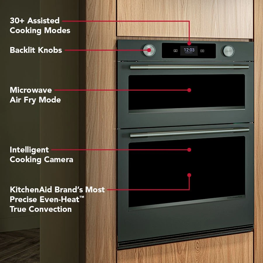 30-inch Smart Electric Combo Wall Oven With Intelligent Cooking Camera - Juniper KOEC930SJP