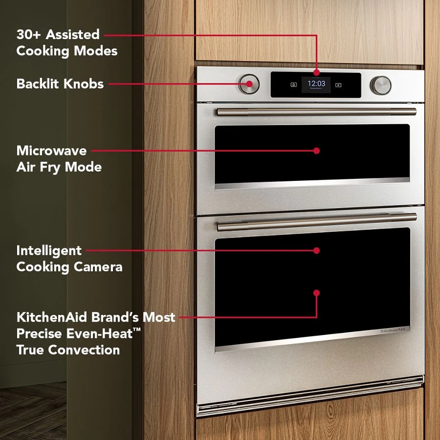 30-inch Smart Electric Combo Wall Oven With Intelligent Cooking Camera - Printshield™ Finish KOEC930SPS