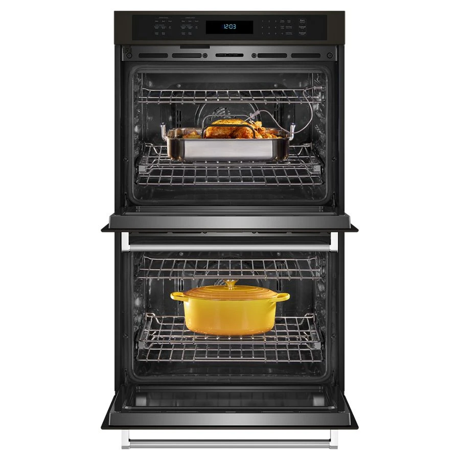 Kitchenaid® 27" Double Wall Ovens With Air Fry Mode KOED527PBS, product image 2 of 8