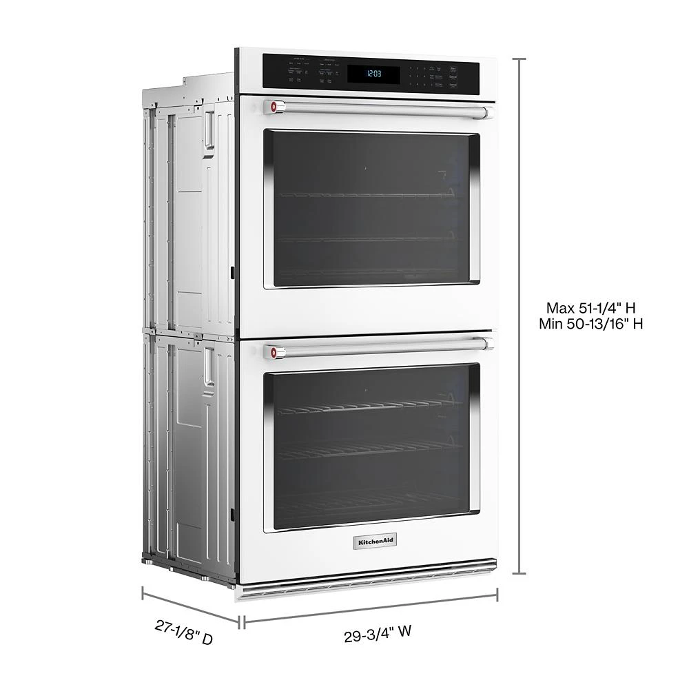 30" Double Wall Ovens with Air Fry Mode KOED530PWH, product image 6 of 13