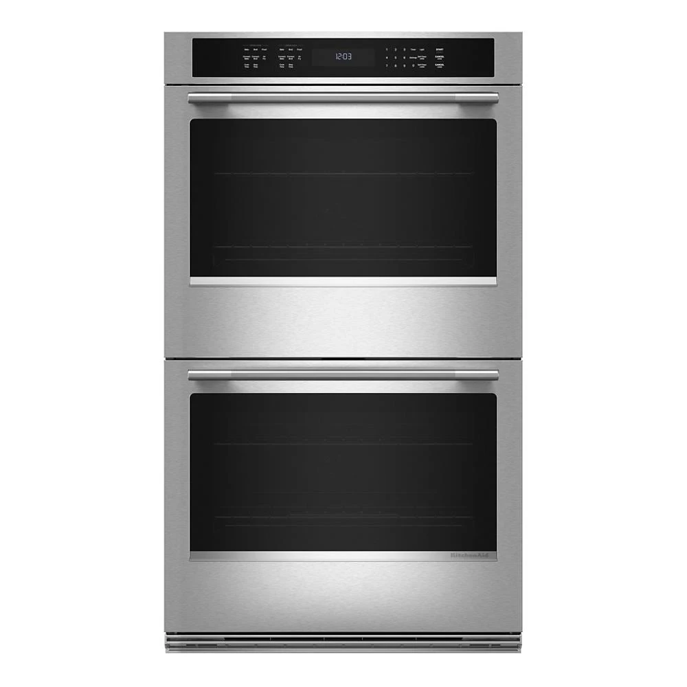 30-inch Electric Double Wall Oven with No Preheat Air Fry Mode - PrintShield™ Finish view 3