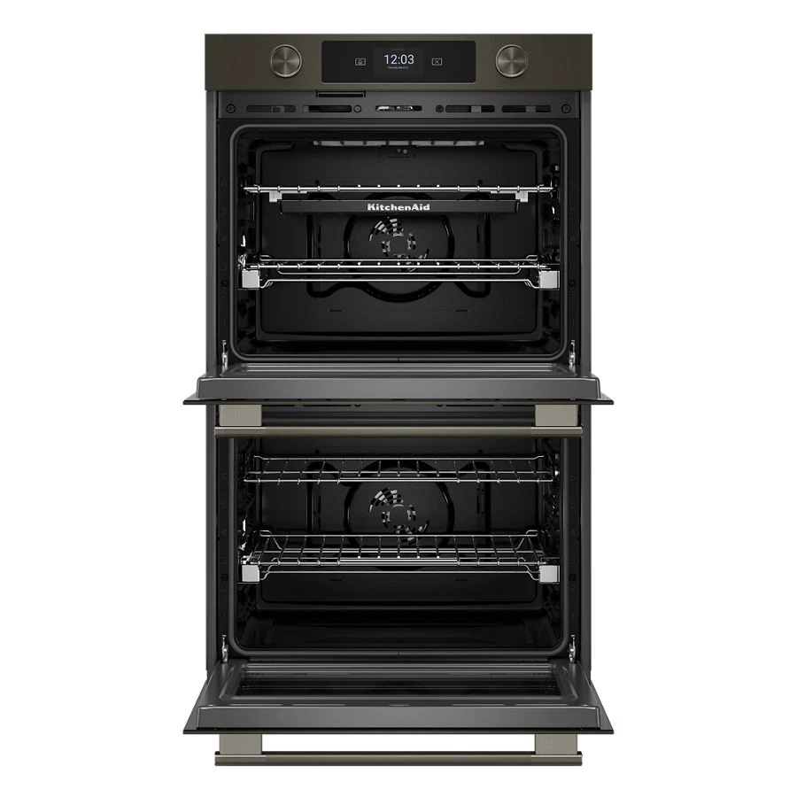30-inch Smart Electric Double Wall Oven With Assisted Cooking Modes - Black Ore KOED730SBE