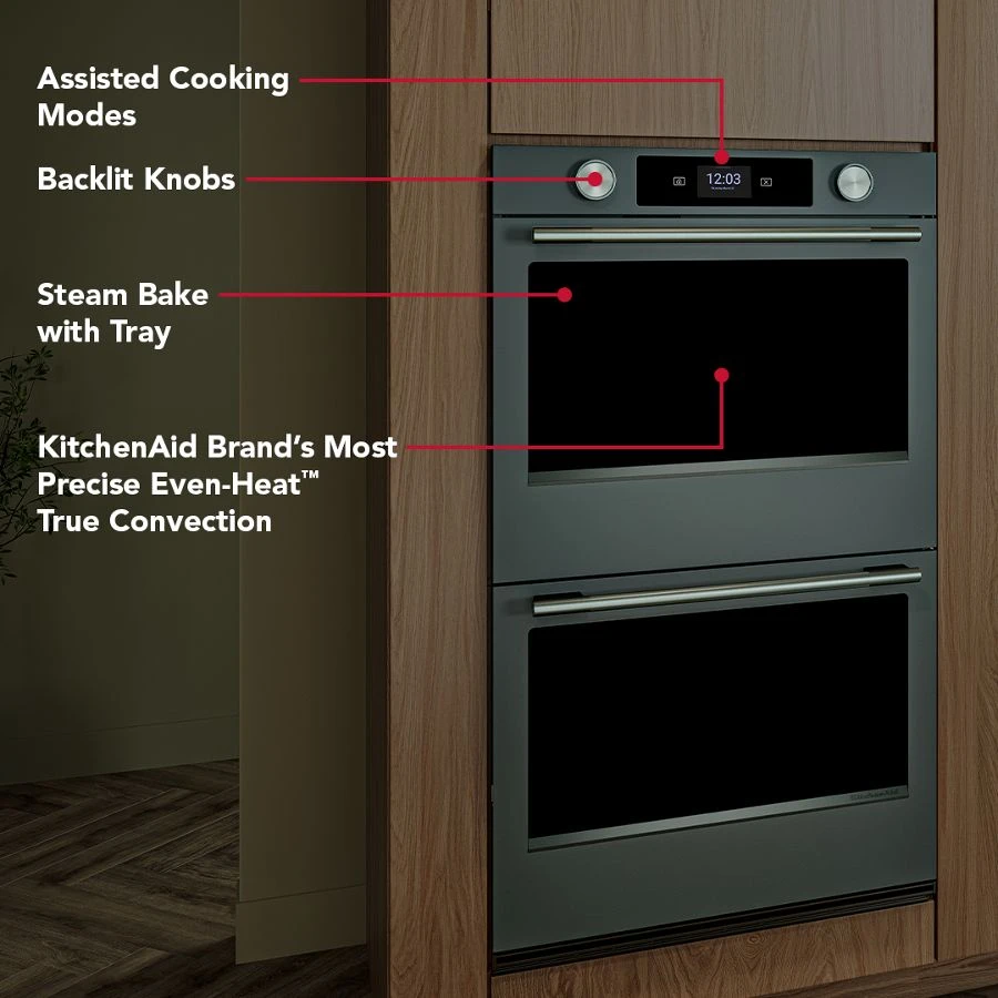 30-inch Smart Electric Double Wall Oven With Assisted Cooking Modes - Juniper KOED730SJP