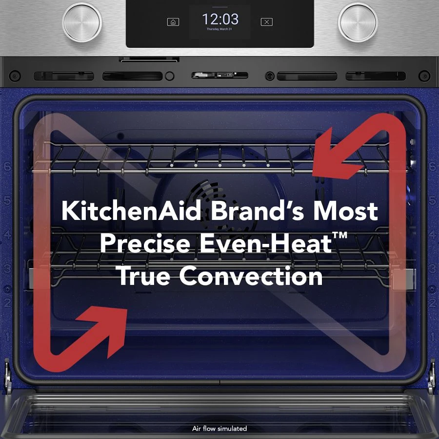 30-inch Smart Electric Double Wall Oven With Assisted Cooking Modes - White KOED730SWH
