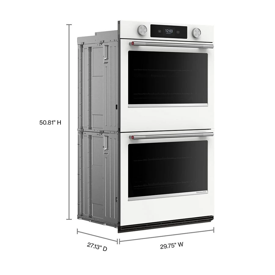 30-inch Smart Electric Double Wall Oven With Assisted Cooking Modes - White KOED730SWH