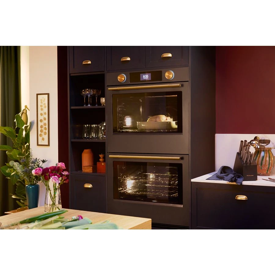 30-inch Smart Electric Double Wall Oven With Intelligent Cooking Camera - Black Ore KOED930SBE
