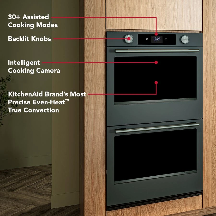 30-inch Smart Electric Double Wall Oven With Intelligent Cooking Camera - Juniper KOED930SJP