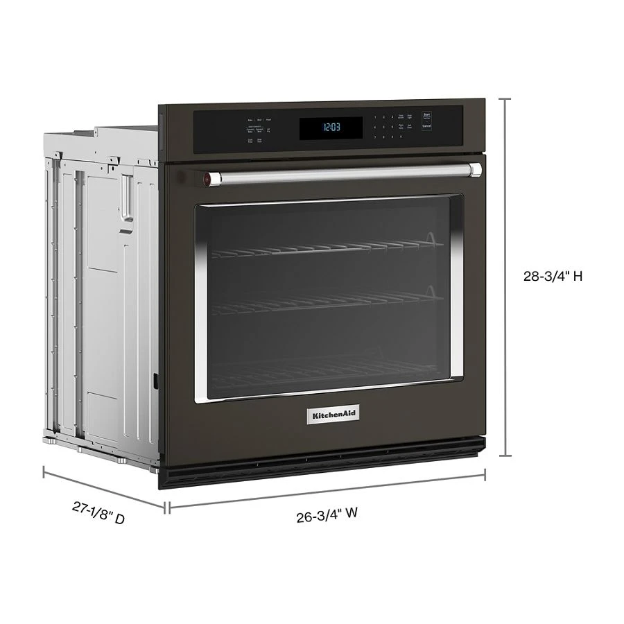 Kitchenaid® 27" Single Wall Ovens With Air Fry Mode KOES527PBS