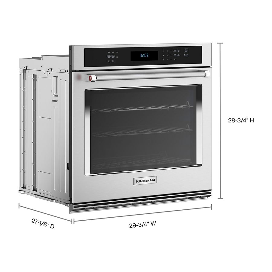 30" Single Wall Ovens with Air Fry Mode KOES530PSS