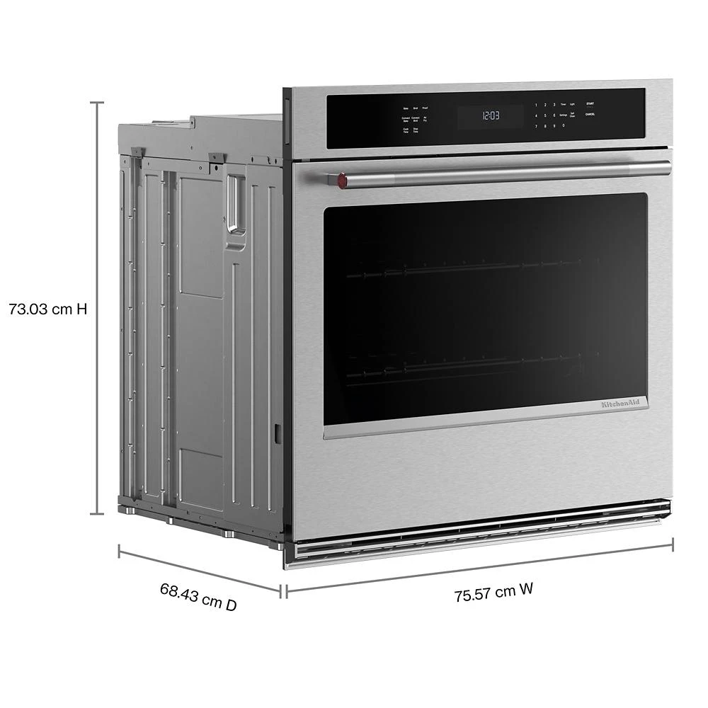 30-inch Electric Single Wall Oven with No Preheat Air Fry Mode - PrintShield™ Finish view 2