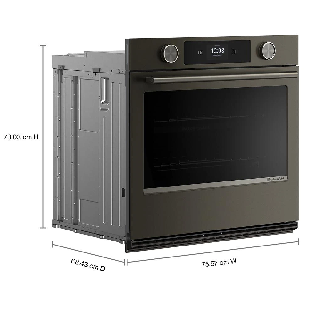 30-inch Smart Electric Single Wall Oven with Assisted Cooking Modes - Black Ore view 12