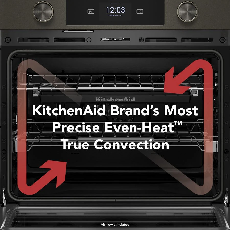 30-inch Smart Electric Single Wall Oven With Assisted Cooking Modes - Black Ore KOES730SBE