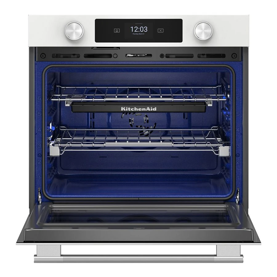 30-inch Smart Electric Single Wall Oven With Assisted Cooking Modes - White KOES730SWH