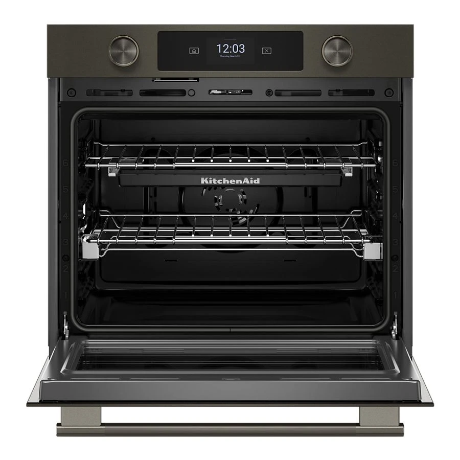 30-inch Smart Electric Single Wall Oven With Intelligent Cooking Camera - Black Ore KOES930SBE