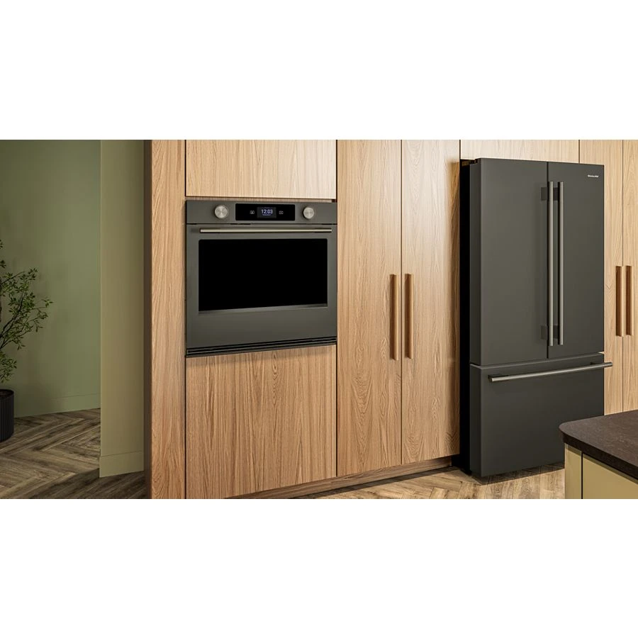 30-inch Smart Electric Single Wall Oven With Intelligent Cooking Camera - Black Ore KOES930SBE