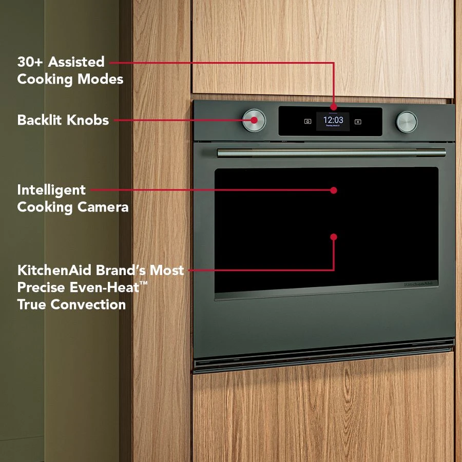 30-inch Smart Electric Single Wall Oven With Intelligent Cooking Camera - Juniper KOES930SJP