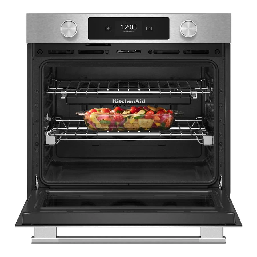 30-inch Smart Electric Single Wall Oven With Intelligent Cooking Camera - Printshield™ Finish KOES930SPS
