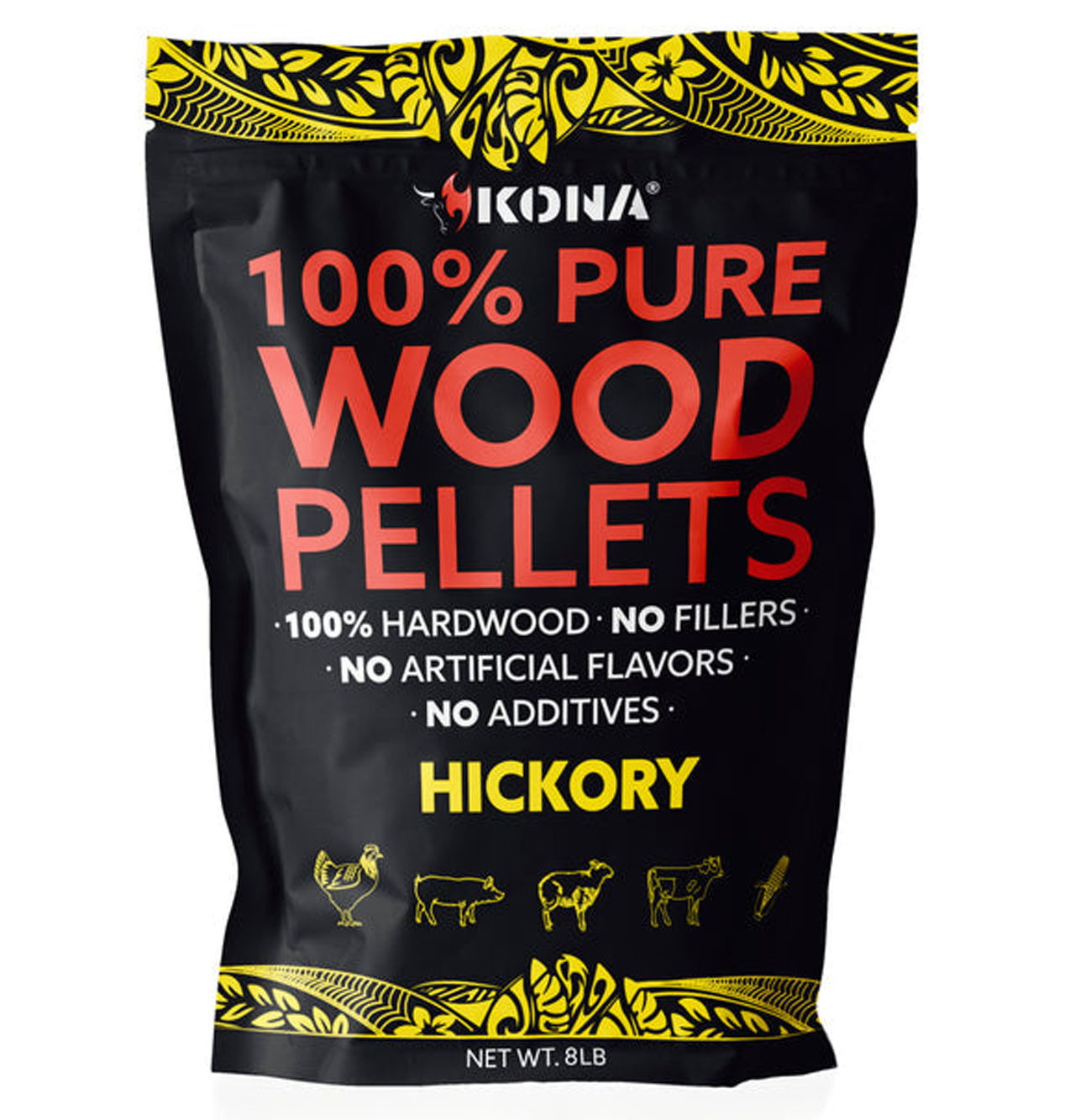 Kona 100% Hickory 8 pound bag KONAPELLETHICKORY8KON