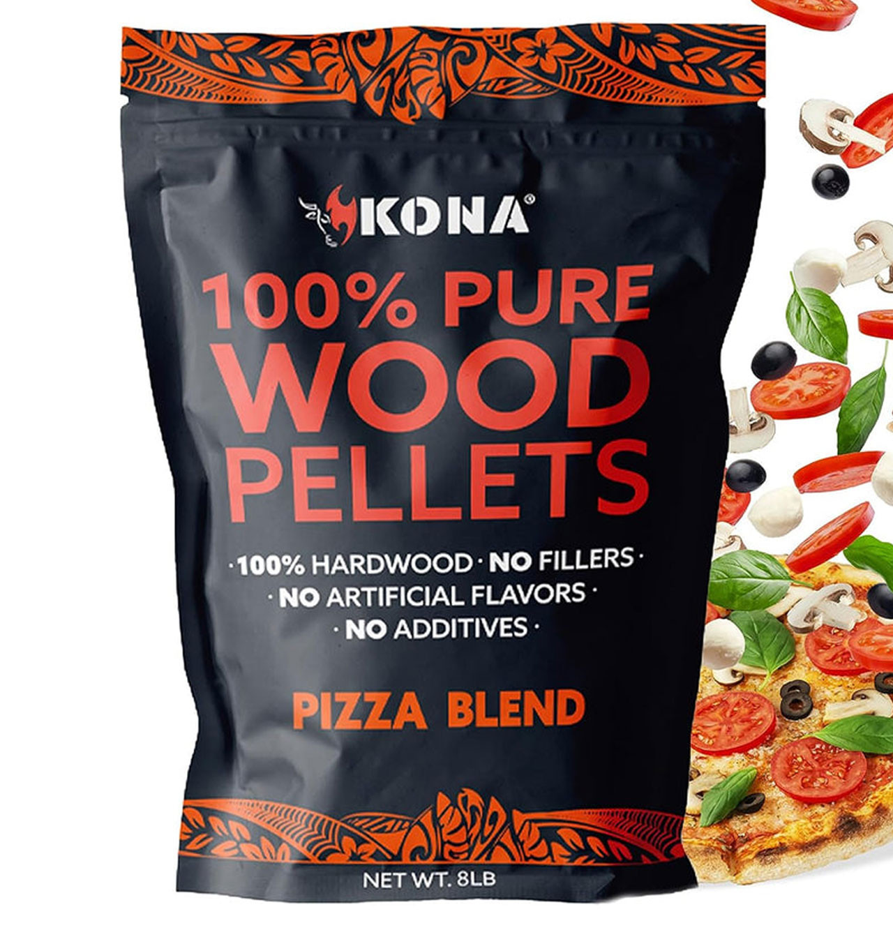 Kona 100% Pizza Oven Blend 8 pound bag KONAPELLETPIZZA8KON