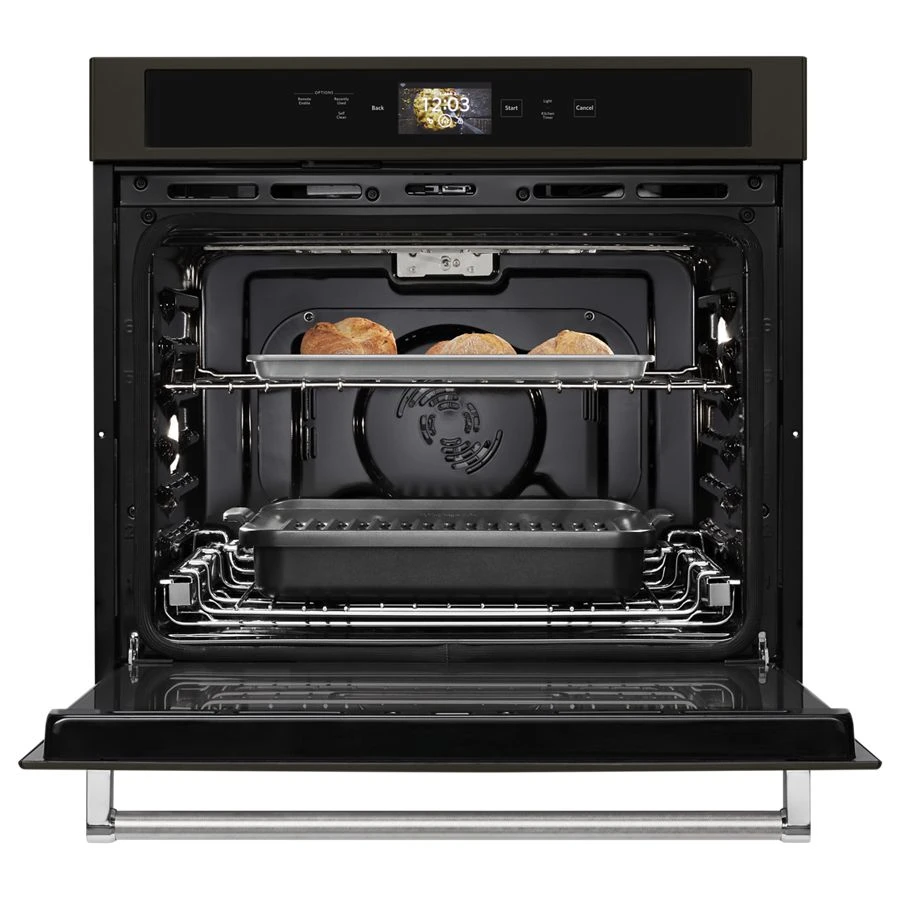 Smart Oven+ 30" Single Oven With Powered Attachments And Printshield™ Finish KOSE900HBS
