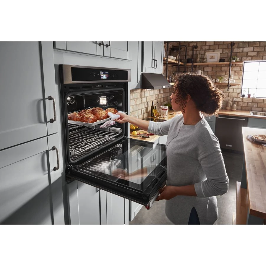 Smart Oven+ 30" Single Oven With Powered Attachments And Printshield™ Finish KOSE900HBS