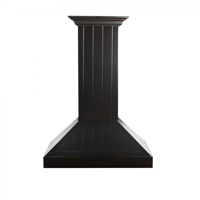 30 In. Wooden Convertible Vent Wall Mount Range Hood In Black KPCC30